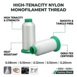 0.15MM 0.18MM 0.20MM 0.25MM 0.30MM Nylon Fishing Thread PA6 PA66 Monofilament Yarn Polyamide Mono