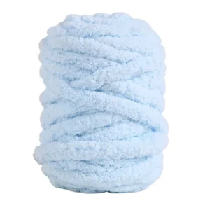 0.2S 1 2CM 100% Polyester Chenille Yarn Super Chunky Giant DIY Velvet Tube Iceland Core Spun Yarn for Bag