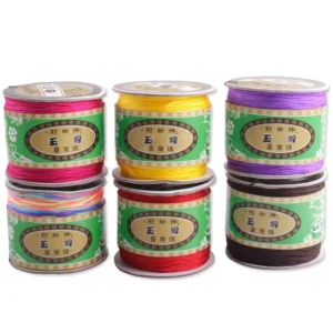 0.8mm 120meters Thread Yarn DIY Accessories Bracelet Necklace Pacifier Clips Strong Nylon Satin Silk Crochet Braided