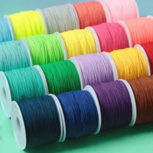 0.8mm Nylon Rope Thread Chinese Knot Macrame Cord Bracelet Braided String DIY Tassels Beading Hair Cross Stitch Dyed