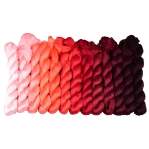 03 Natural Real 100% Silk Yarn Mulberry Silk Thread Chinese Red Large Branch No Split No Twist Silk Thread for Velvet Flower