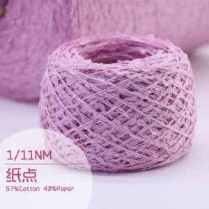 1/11NM 57%Cootn 43%Paper Knitted Sweater Fabric Comfortable and Skin Friendly Factory Stock Supply Blended Yarn Fancy Yarn