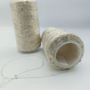 1/13NM Polyester Blended Beaded Yarn Sparkling Sequins Soft Decorative Fancy Yarn for Scarf Knitwear Crochet OEM Color