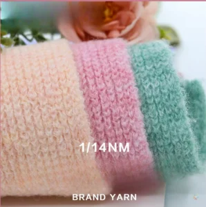 1 14NM 30% Mohair 30% Wool 40% Nylon Blended Yarn Silk Mohair Yarn Cone Knitting Wool Feel Soft Mohair Yarn Cone