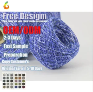 1/18NM Viscose Acrylic and Polyester Blended Fancy Yarn with Slub Segment Dyeing Effect for Knitted Products