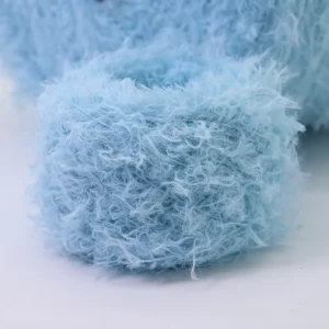 1/4.8NM 100% Polyester Teddy Fleece Knitting Yarn for 3G 5G