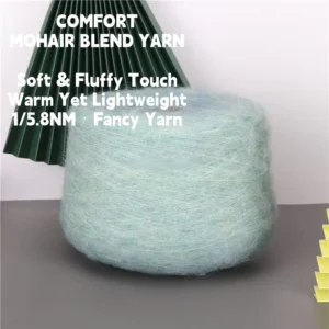 1 5.8NM Comfort Fancy Dyed Mohair Blend Yarn Soft High Elastic Anti pilling 42% Wool 16% Mohair Factory Direct