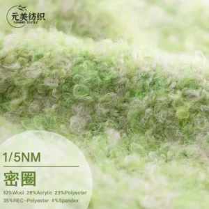 1/5NM 10% Wool 28% Acrylic 23% Polyester 35% Recycle Polyester 4% Spandex Factory Stock of Various Blended Yarns and Fancy Yarns