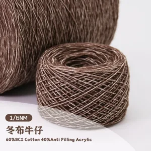 1/6NM 60%BCI Cotton 40%Anti Pilling Acrylic Knitted Sweater Yarn Factory Supplies Various Blended Yarns and Fancy Yarns in Stock
