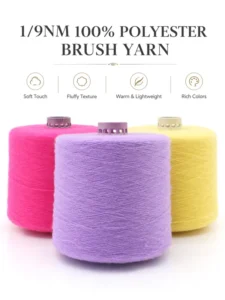 1 9NM Chenille Dyed Faux Mink Soft Fluffy Fancy Yarn for Sweater Knitting