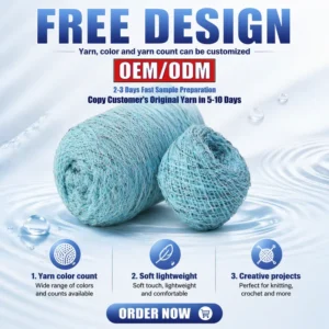 1 9NM Wool Polyester Fancy Yarn with Metallic Thread and Segment Dyed Yarn for Knitted Products