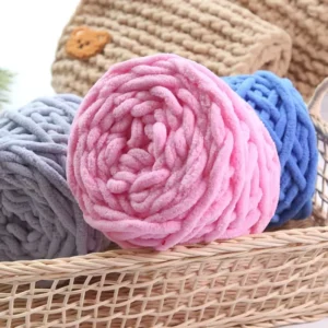 1 Ply Chunky Knitting Yarn for Blankets Bulk DIY Craft Wool for Scarves Hats and Slippers