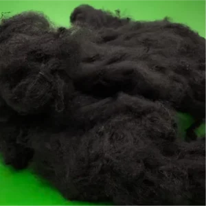 1.4D*38mm Virgin Solid Black Polyester Staple Fiber for Knitting Sportswear Filling Material Spinning PSF Customizable