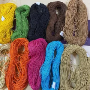 1.5mm Raffia Yarn Cord Twist Paper String Rope Color Raffia Yarn 2ply Twisted Paper Rope for Gift Warp Making Bag