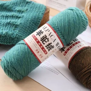 100% Alpaca Woolen Yarn Hand Knitting Crochet DIY Medium Thick Sweater Shawl Dyed Pattern Needlework