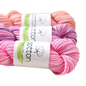 100% Combed Cotton Yarn Super Soft Silk Crochet Thread 50g Hand Knitting Sweater Dyed Melange Yarn for Embroidery