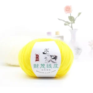100% Cotton 4 Strands High Tenacity Knitting Thread Dyed Pattern DIY Handmade Yarn for Scarf Blanket