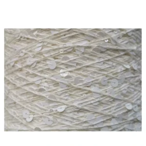 100% Cotton Hand Knitting Crocheting Yarn 3MM+6MM Sequin Yarn with Dyed Pattern