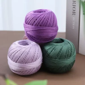100% Cotton Lace Yarn 30s Ring Spun Anti Pilling Weaving Various Colors Dyed Pattern Recycled Feature