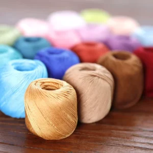 100% Cotton Micro Crochet Yarn 10g Pearl Luster Anti Pilling Dyed Crochet Thread for Hand Knitting Lace 1mm Diameter