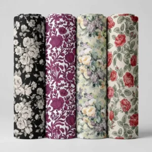 100% Cotton Poplin Fabric High Density Custom Digital Print Textile Personalized Floral Design for Designer Summer Dress