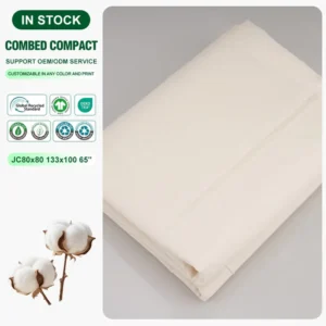 100% Cotton Voile Fabric Greige Woven Lightweight Organic Eco-Friendly 75gsm 80×80 133×100 Unbleached Dress Garment Home Textile