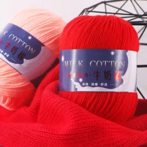 100% Cotton Yarn 3ply 50g Textured Blend Anti-Pilling Ring Spun Crochet Yarn Suitable for Amigurumi Sweaters Hats Bags