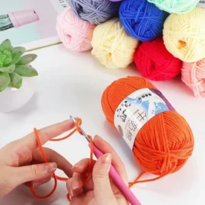 100% Cotton Yarn 5 Ply Knitted Milk Cotton Children’s Hand knitted Milk Cotton