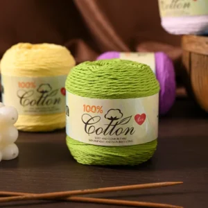 100% Cotton Yarn Open End Carded Eco Friendly Dyed Fancy Cotton Knitting Yarn for Hand Crochet Bags Clothes