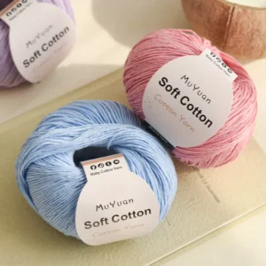 100% Cotton Yarn Super Soft Silk Crochet Cotton Thread 50g Hand Knitting Sweater