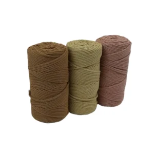 100% Cotton Yarn for Hand Knitting 4mm Strand DIY Crochet Wire Wrap Fancy Dyed Pattern Braided Rope for Wrapping Crocheting