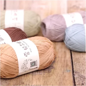 100% Cotton Yarn for Knitting and Weaving Dyed Pattern Crocheted Grass Lafite Hand Knitting Use Manufacture Supply