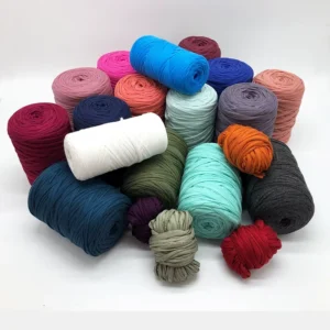 100% Cotton t Shirt Yarn Recycled Spaghetti Yarn 500g Spool for Crochet