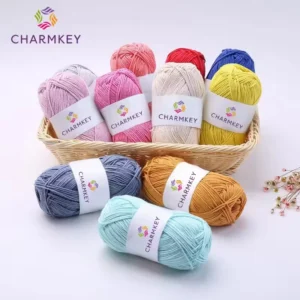 100 Crochet Cotton Yarn Environmentally Friendly Dyed for Baby