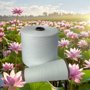 100% Functional Strong Ten Lotus Bamboo Blended Yarn Eco Friendly Anti Bacteria Moisture Absorbent Natural Plant Knitting