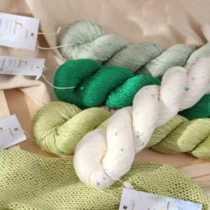 100 Grams Sequin Blended Yarn Comprising Mulberry Silk Sequin Thread Ice Silk Cotton Thread