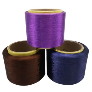 100% High Strength Polypropylene Filament Twist Yarn Colorful Polyester FDY 150D Trilobal Bright Yarn for Fabric Woven Label