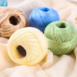 100% Mercerized Cotton Spun Eco Friendly 50g Per Roll Dyed Pattern Chunky Fancy Knitting Yarn for Hand Knitting