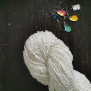 100% Mulberry Silk Boucle Yarn 210m/50g Natural Fiber Hand Knitting Yarn for Summer