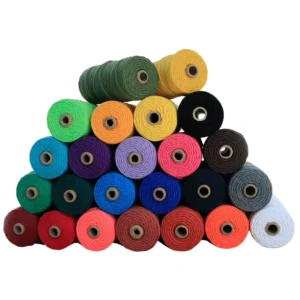 100% Natural Cotton Macrame Cord 3mm Twisted Rope Eco-friendly High Tenacity Waxed-Coated Soft Custom Bags Shoes