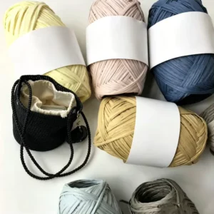 100% Natural Fiber Raffia Yarn 50g 150M Spring and Summer Raffia Yarn for DIY Bag Hat