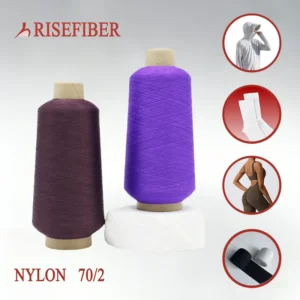 100% Nylon 6 Elastic Yarn Twisted Hank Dyed High Stretch Knitting Weaving Socks for Sewing High Tenacity