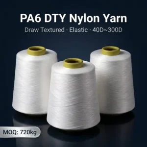 100% Nylon 6 PA6 DTY Yarn 70D 48F Semi Dull High Elastic Polyamide Textured Filament for Knitting Manufacturer