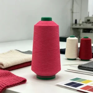 100% Nylon Filament Yarn Dope Dyed Rose Madder Color Anti Pilling Anti Bacteria for Knitting Fabric