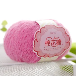 100% Nylon Hand Knitted Fancy Yarn Warm and Thick Fluffy Pom Pom Dyed Pattern