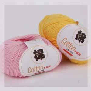 100% Organic Baby Mercerized Combed Cotton Yarn Hand Knitting Dyed Pattern