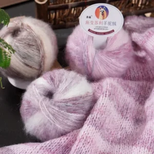 100% Organic Baby Mercerized Cotton Handknitting Yarn Anti-Pilling Dyed Melange Pattern
