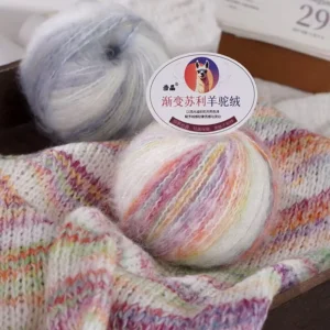 100% Organic Baby Mercerized Cotton Yarn Hand-Knitting Melange Yarn Anti-Pilling Eco-Friendly Moisture-Absorbent Dyed