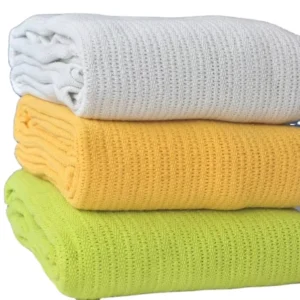 100% Organic Cotton Hospital Blankets Factory Direct Supply Woven Technique Home Travel Wearable Solid Picnic