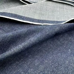 100% Organic Cotton Japanese Selvedge Denim Fabric 18.5oz Heavyweight Dark Indigo Blue Yarn-Dyed Slub Men’s Jeans Jackets Twill